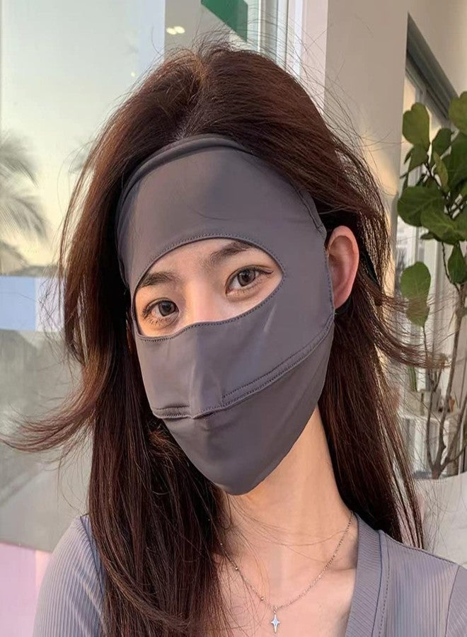 قناع وجه نسائي من كيوبرفيه للحماية من أشعة الشمس بمعامل حماية 50+، قابل للغسل وإعادة الاستخدام، مناسب للجري في الهواء الطلق (أسود، مقاس أمريكي، ألفا، متوسط، عادي، عادي) - Image 4